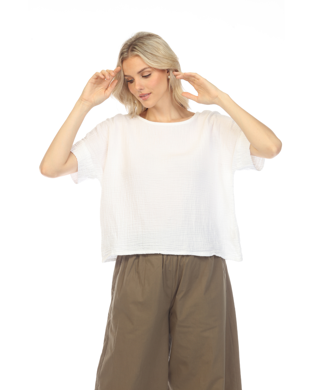 boxy linen tee