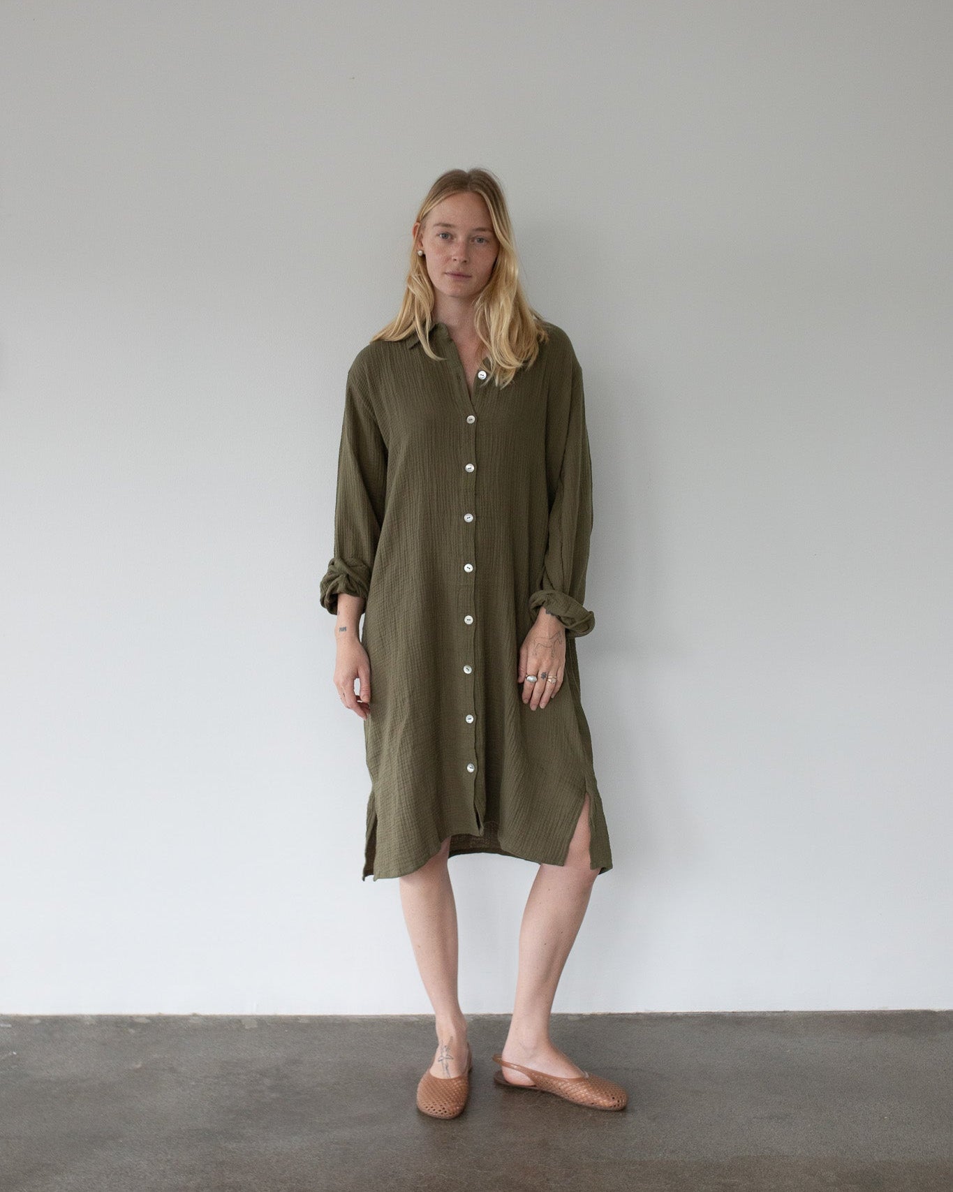 Short Shell Shirt Dress