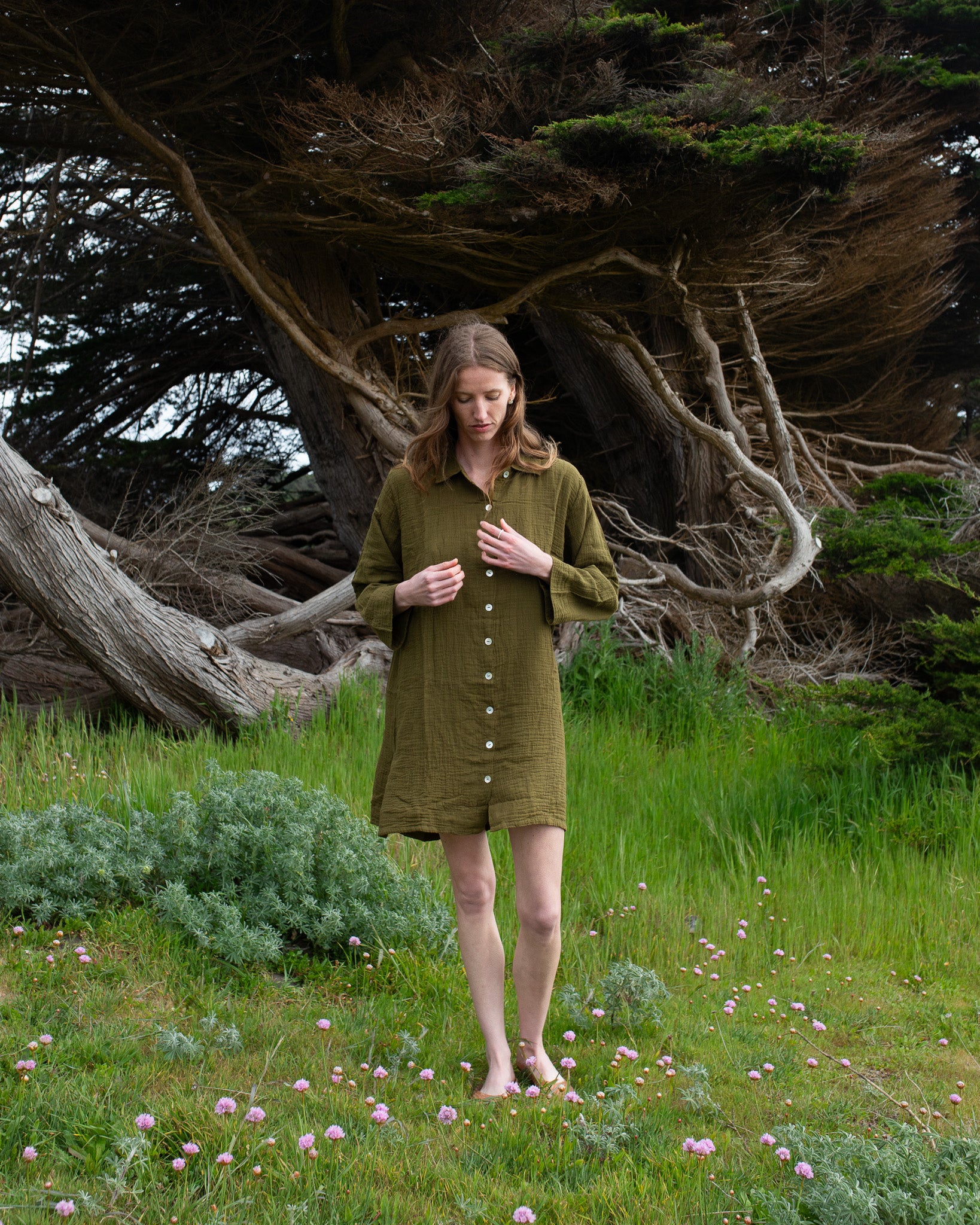 Short Shell Shirt Dress