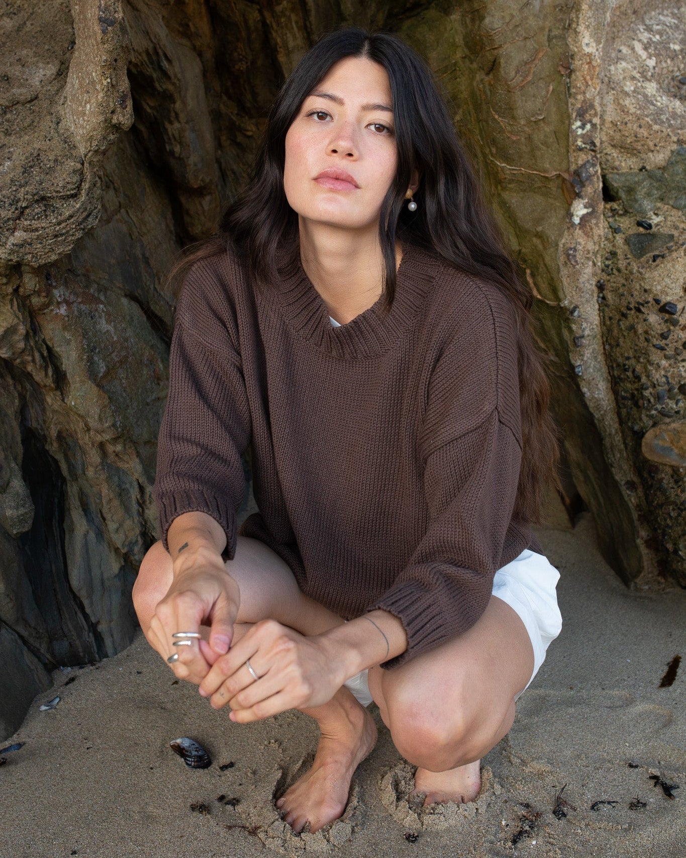 【オットンブレ様】C.P. COMPANY Summer Knit The Crop Knit - Handmade 100% Cotton Petite Summer Sweater