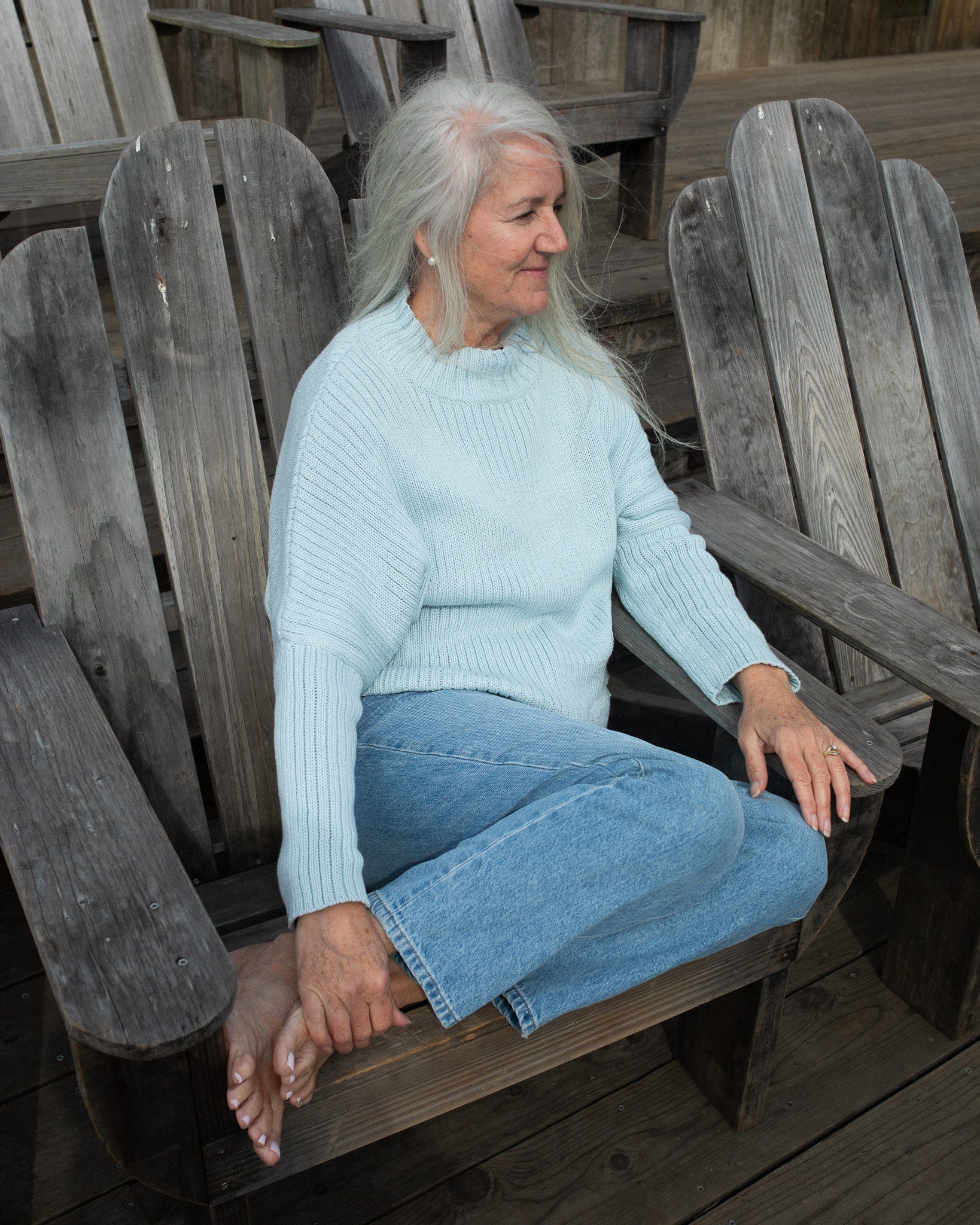 Mock Neck Crop Sweater