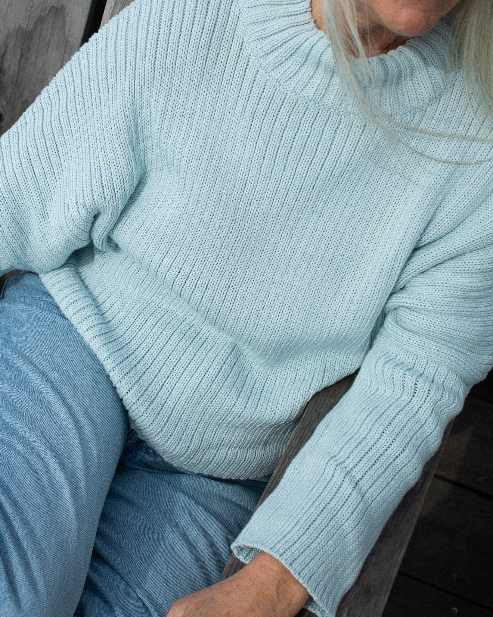 Mock Neck Crop Sweater