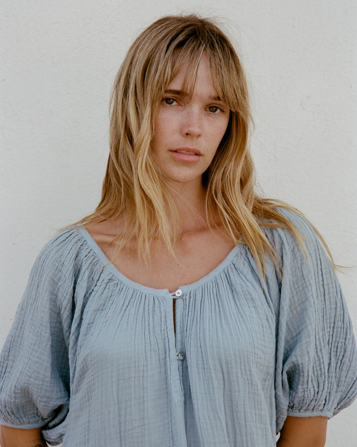 June Dress, Dusty Blue