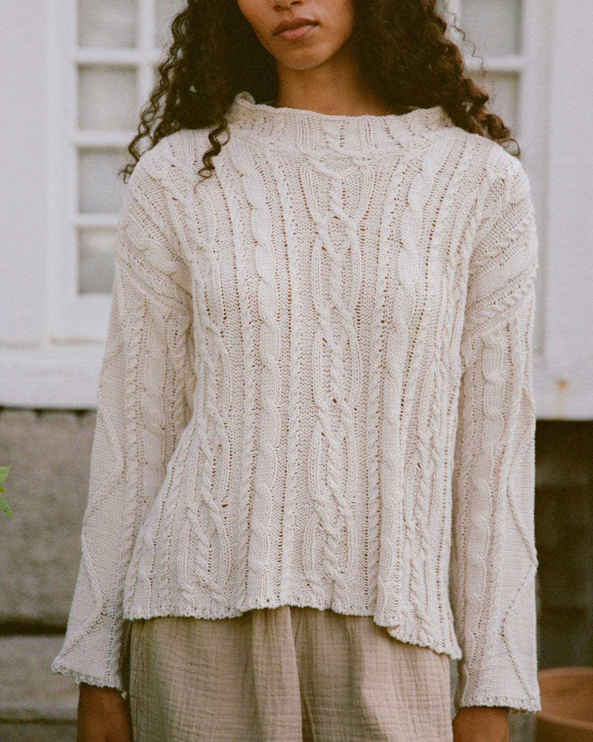 Charlie Cable Knit, Cream