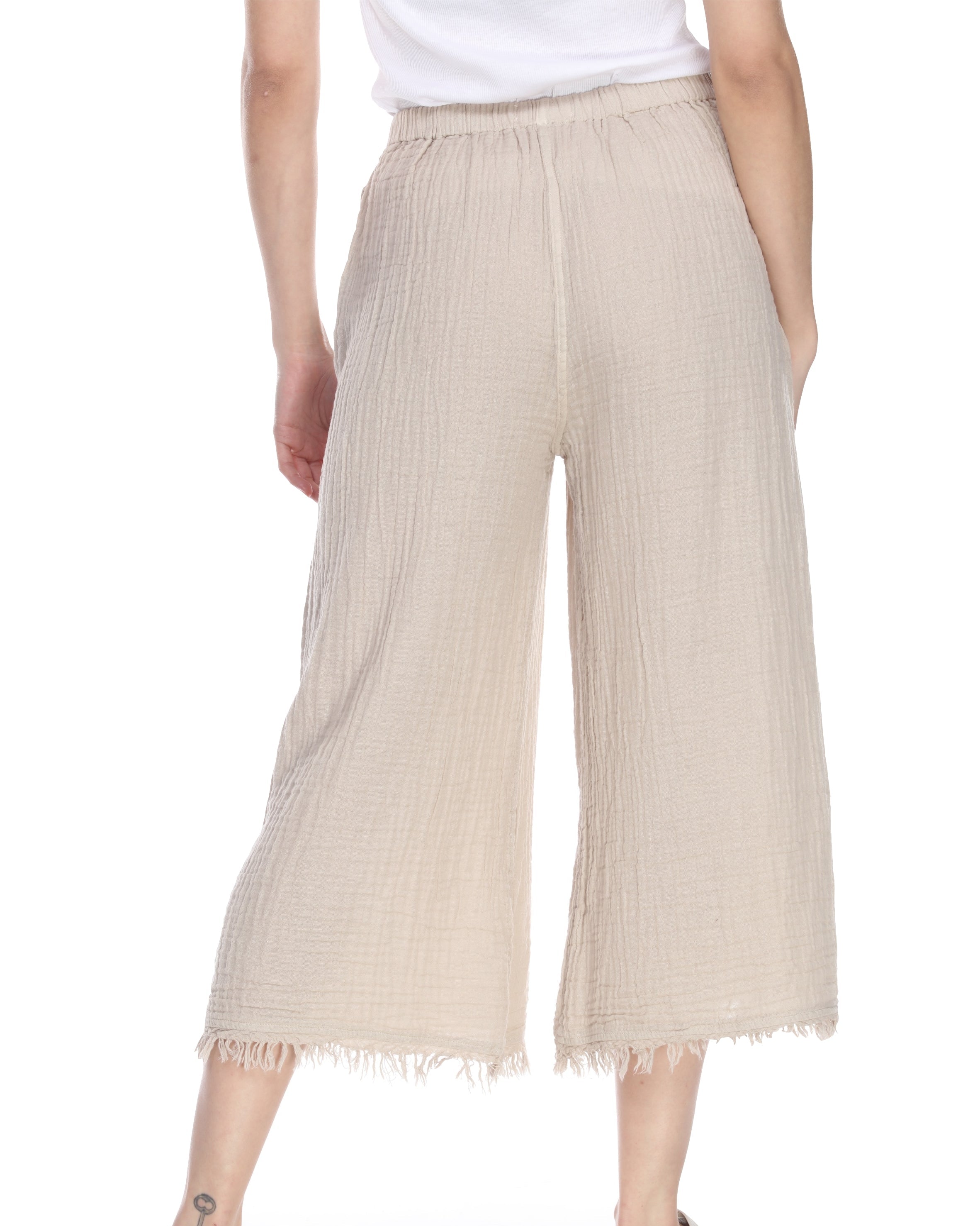 Frayed Crop Palazzo