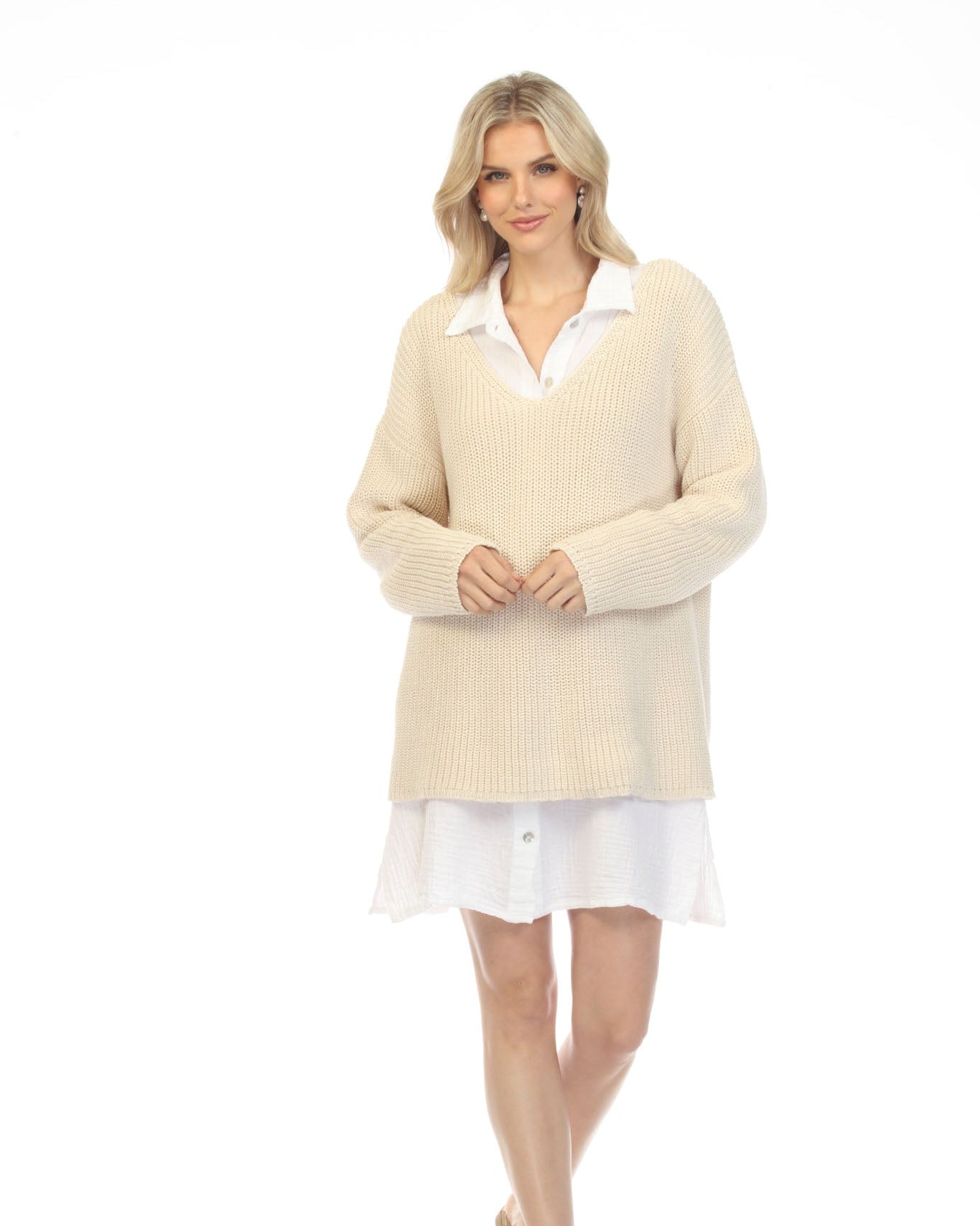 Cotton tunic sweater best sale