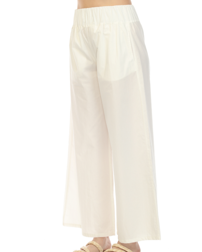 Poplin Pant - Handmade 100% Cotton Light and Airy High-Waisted