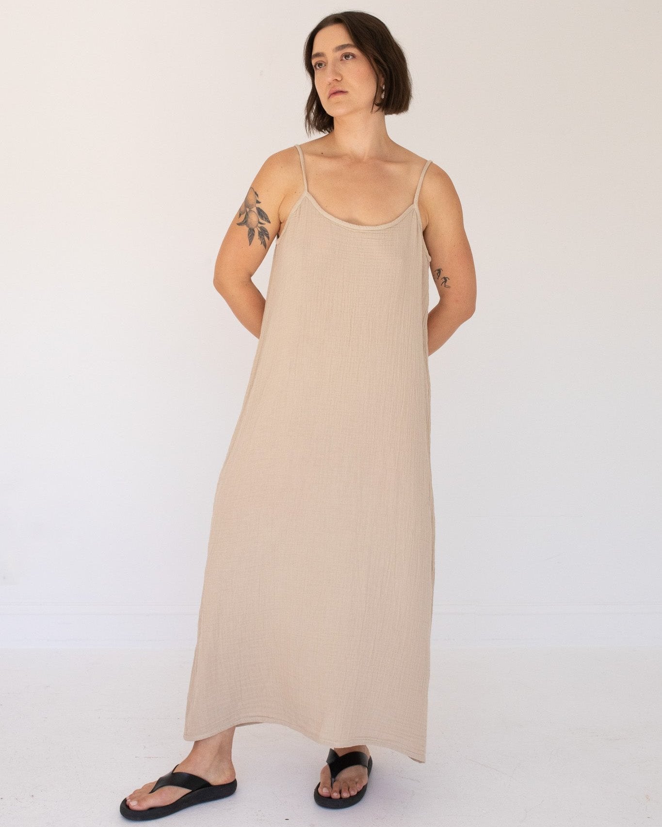 Long Cotton Slip Handmade 100 Cotton Maternity and Postpartum