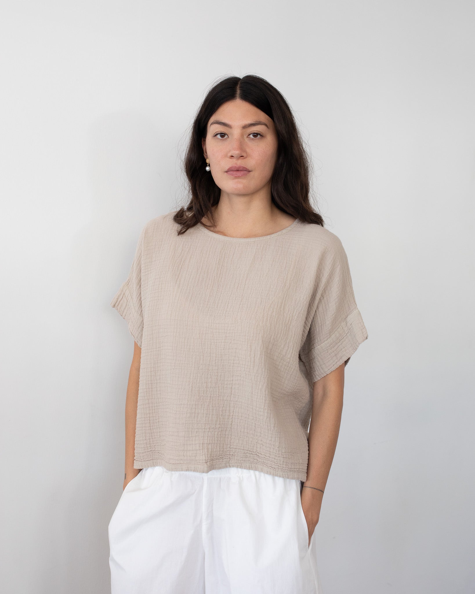 Boxy Tee - Handmade 100% Cotton with French Seams