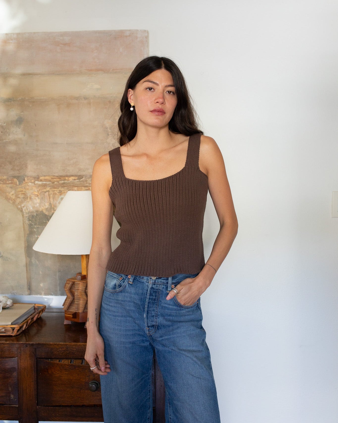 Square Knit Tank - Handmade 100% Cotton Perfect Summer Top
