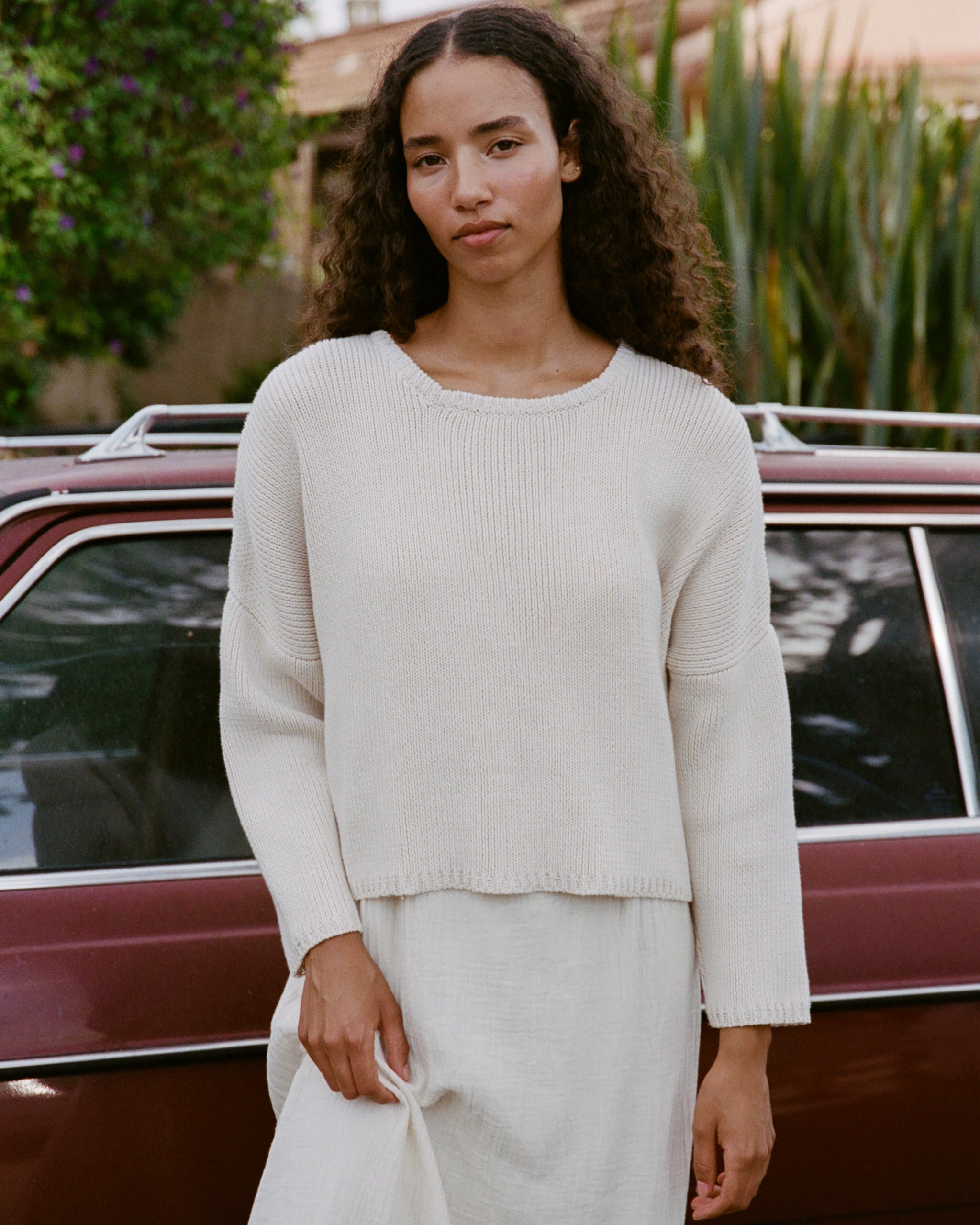 Travel Sweater, Cream