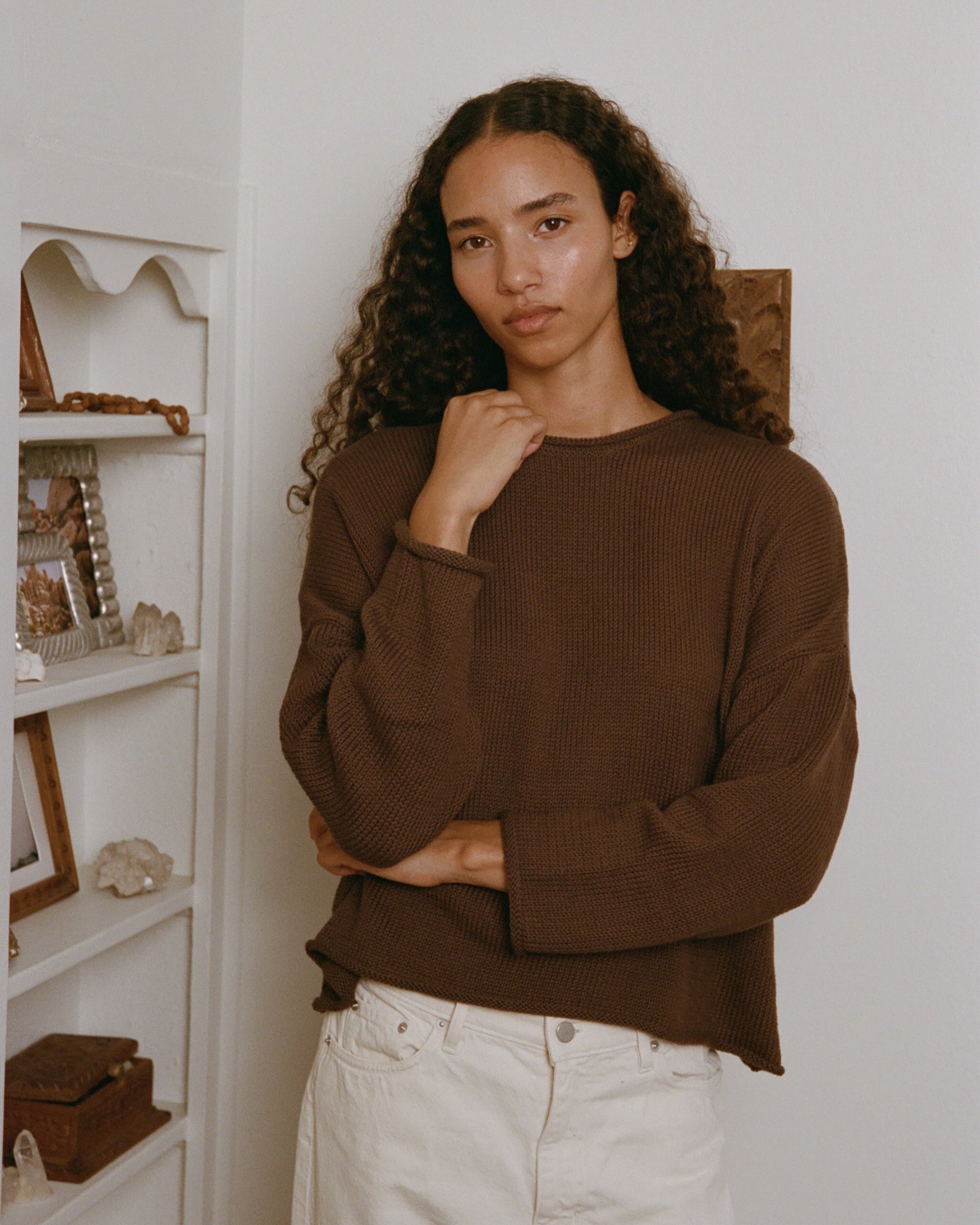 Juni Crewneck, Chocolate