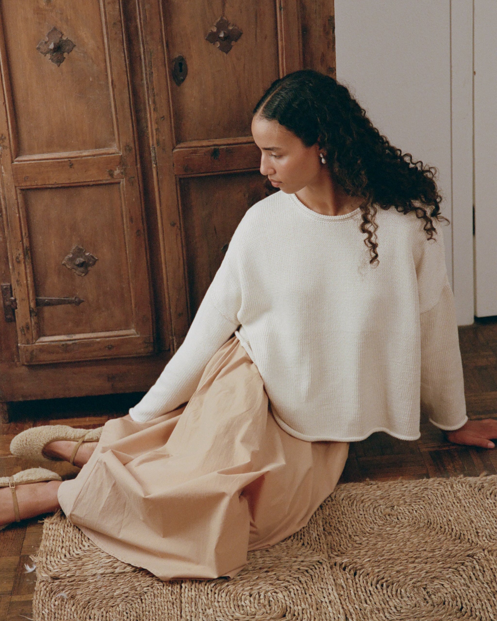 Juni Crewneck, Cream