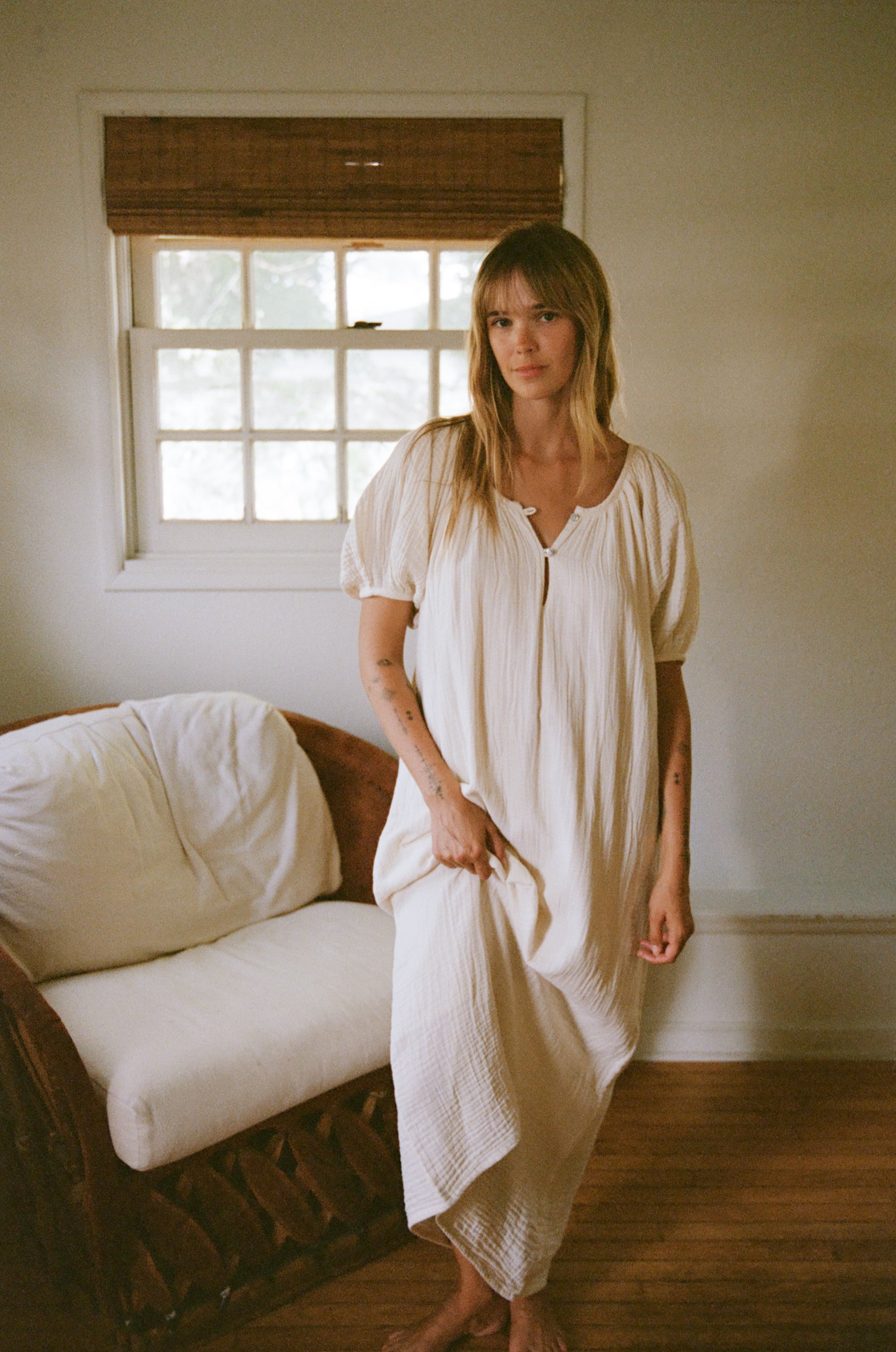 June Dress, Cream