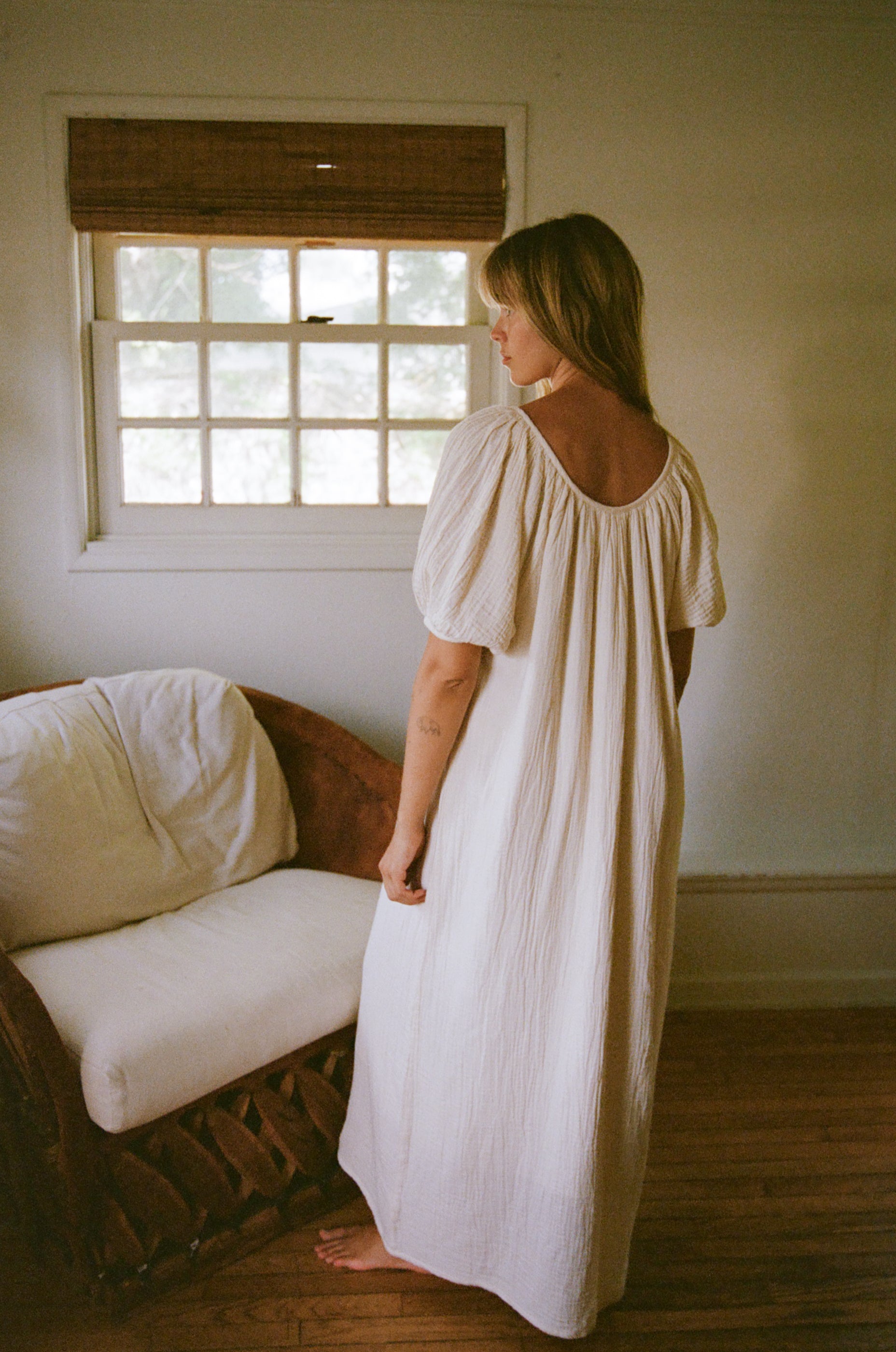 June Dress, Cream