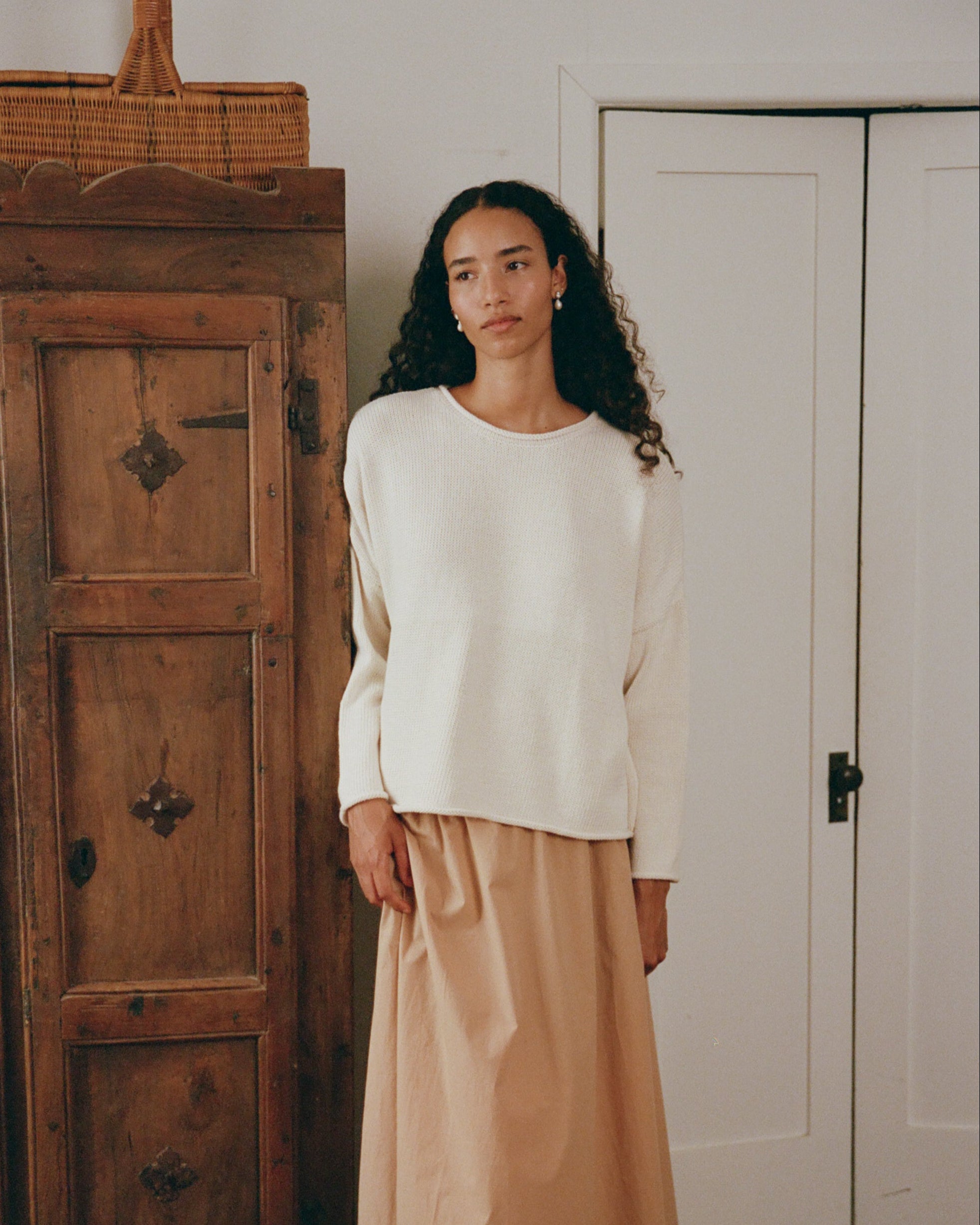 Juni Crewneck, Cream