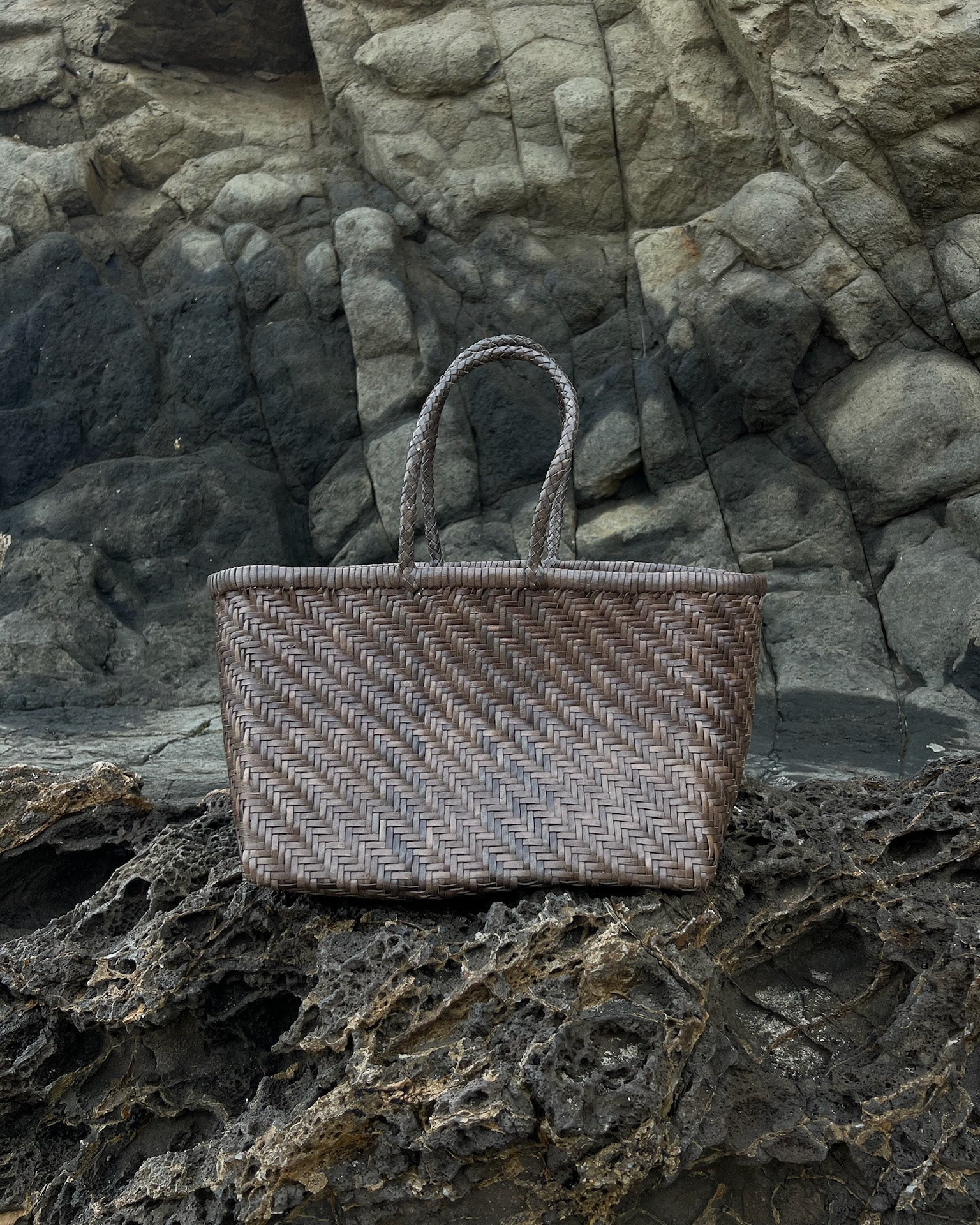 Woven Leather Shoulder Bag