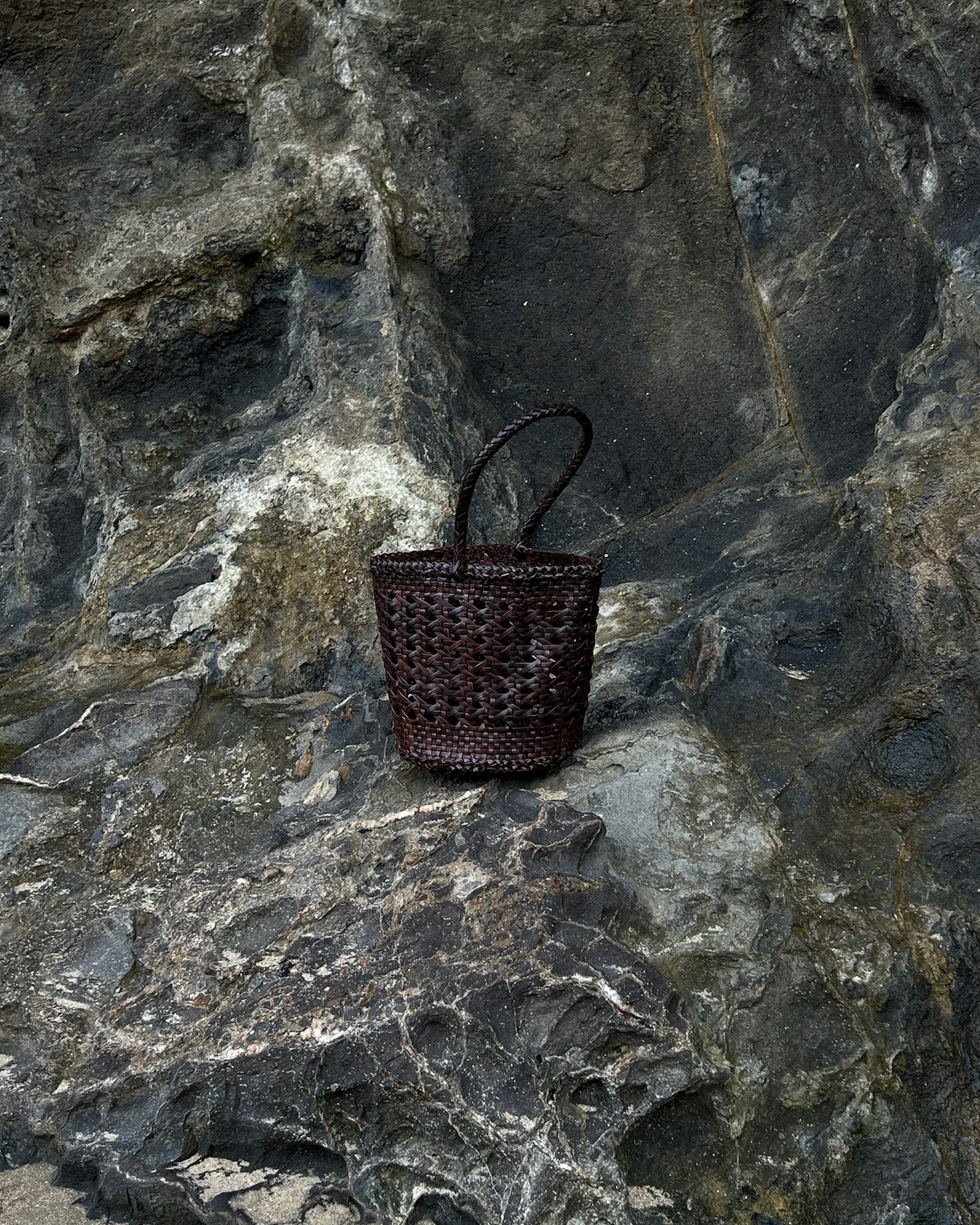 Woven Leather Hand Bag