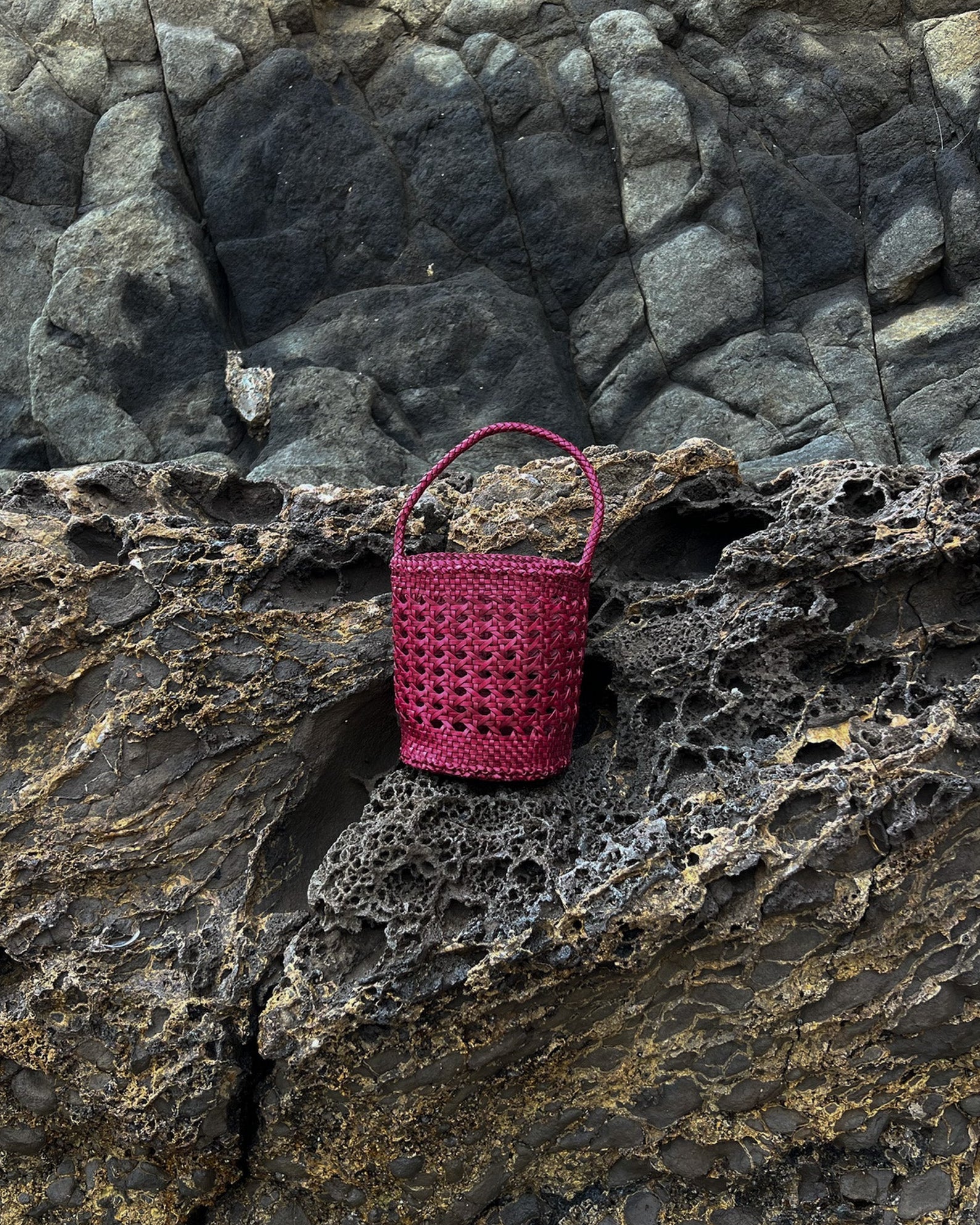 Woven Leather Hand Bag