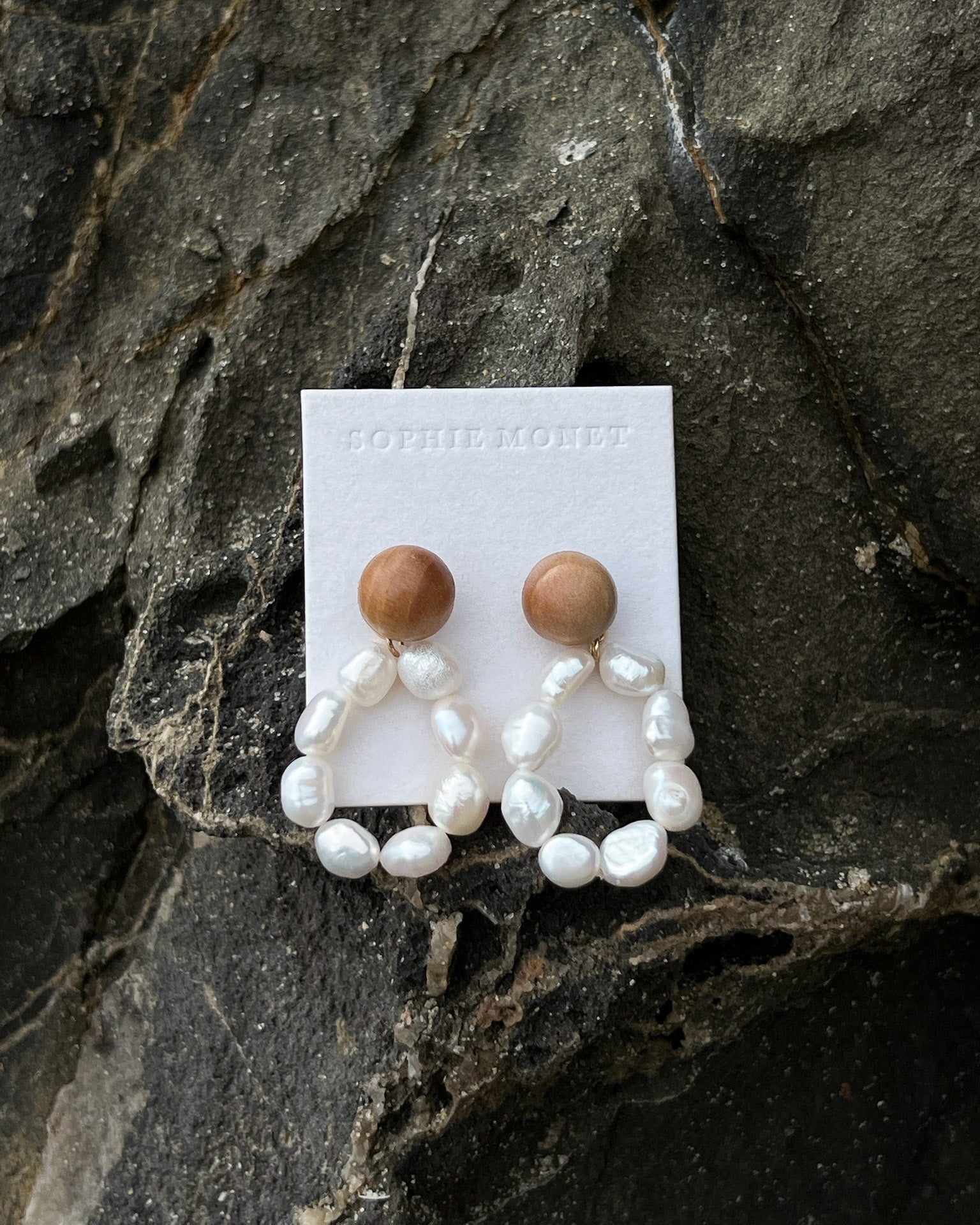 Pearl Moon Earrings