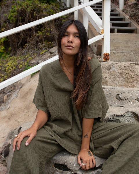 Judy Tunic - Handmade 100% Cotton with Cross Over Neckline