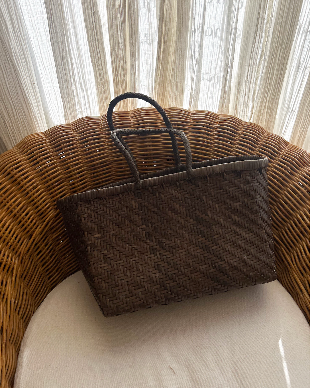 Woven Leather Shoulder Bag
