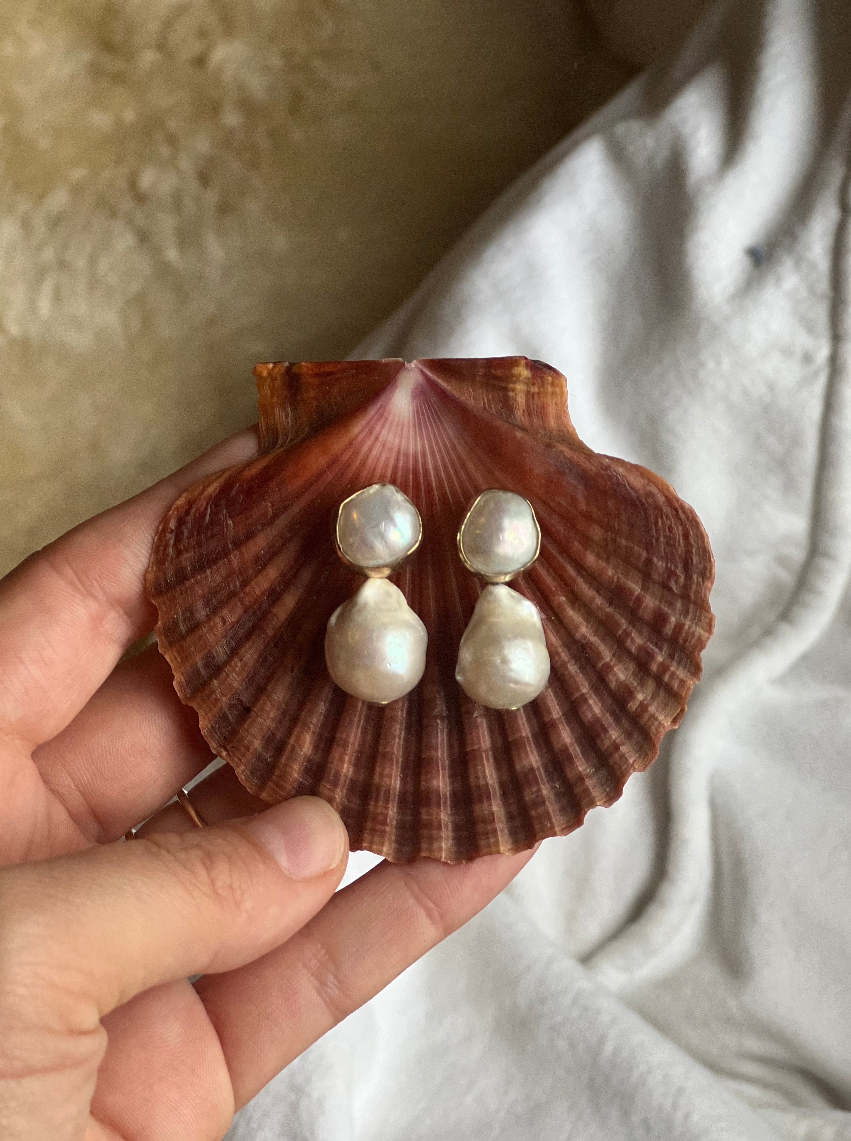 Baroque Pearl Earrings No. 1